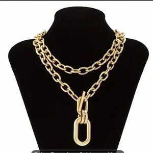 Gold Chain Necklace and Dior Scarf